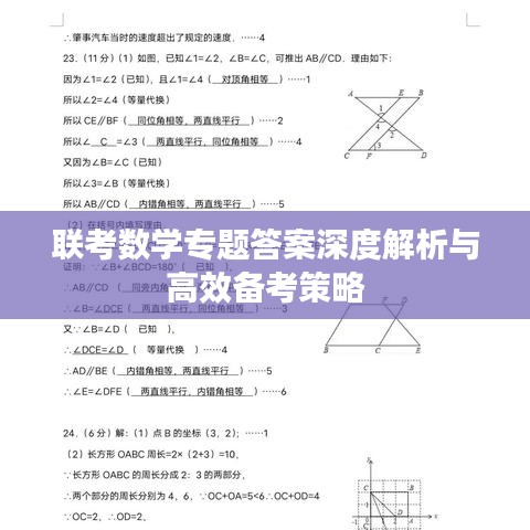 联考数学专题答案深度解析与高效备考策略