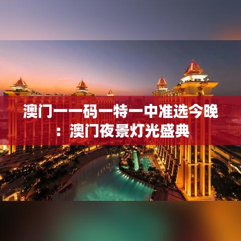澳门一一码一特一中准选今晚：澳门夜景灯光盛典