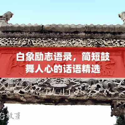 白象励志语录，简短鼓舞人心的话语精选