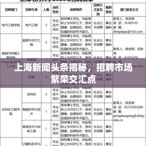 上海新闻头条揭秘，招聘市场繁荣交汇点