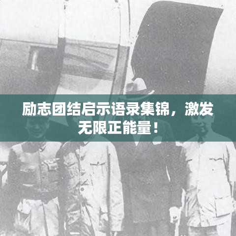 励志团结启示语录集锦，激发无限正能量！