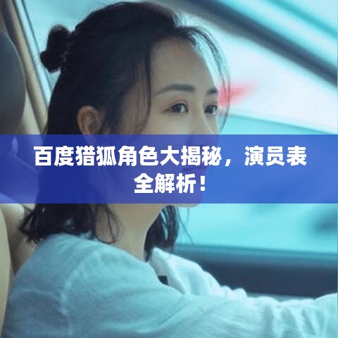百度猎狐角色大揭秘，演员表全解析！