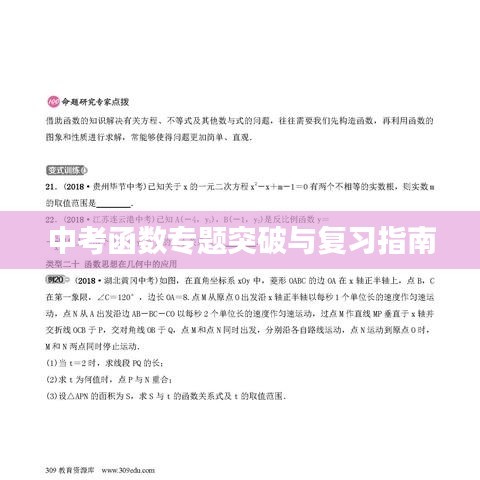 中考函数专题突破与复习指南