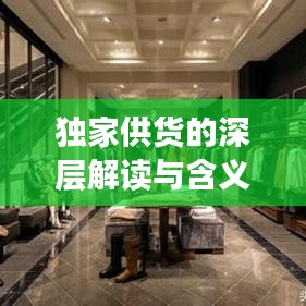 独家供货的深层解读与含义解析